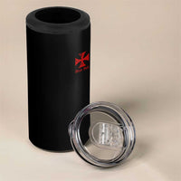 Deus Vult Catholic Knight Templar Crusader Cross Faith 4 in 1 Can Cooler Tumbler