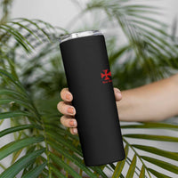 Deus Vult Catholic Knight Templar Crusader Cross Faith Skinny Tumbler