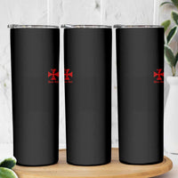 Deus Vult Catholic Knight Templar Crusader Cross Faith Skinny Tumbler