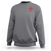 Deus Vult Catholic Knight Templar Crusader Cross Faith Sweatshirt