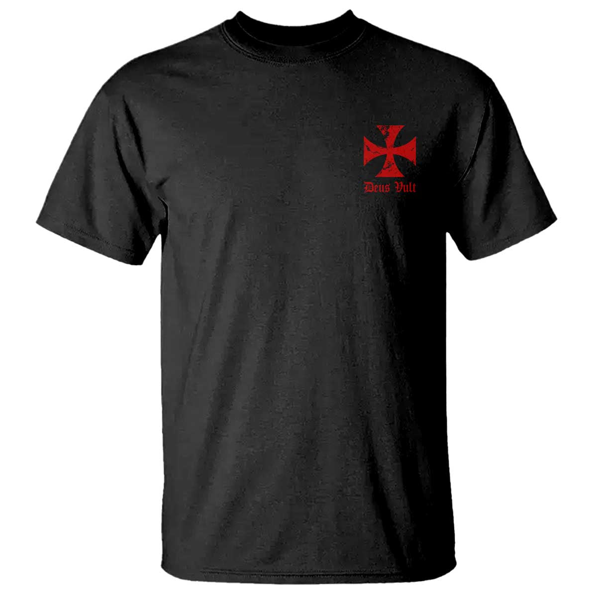 Deus Vult Catholic Knight Templar Crusader Cross Faith T Shirt