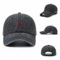Deus Vult Catholic Knight Templar Crusader Cross Faith Washed Cotton Baseball Cap