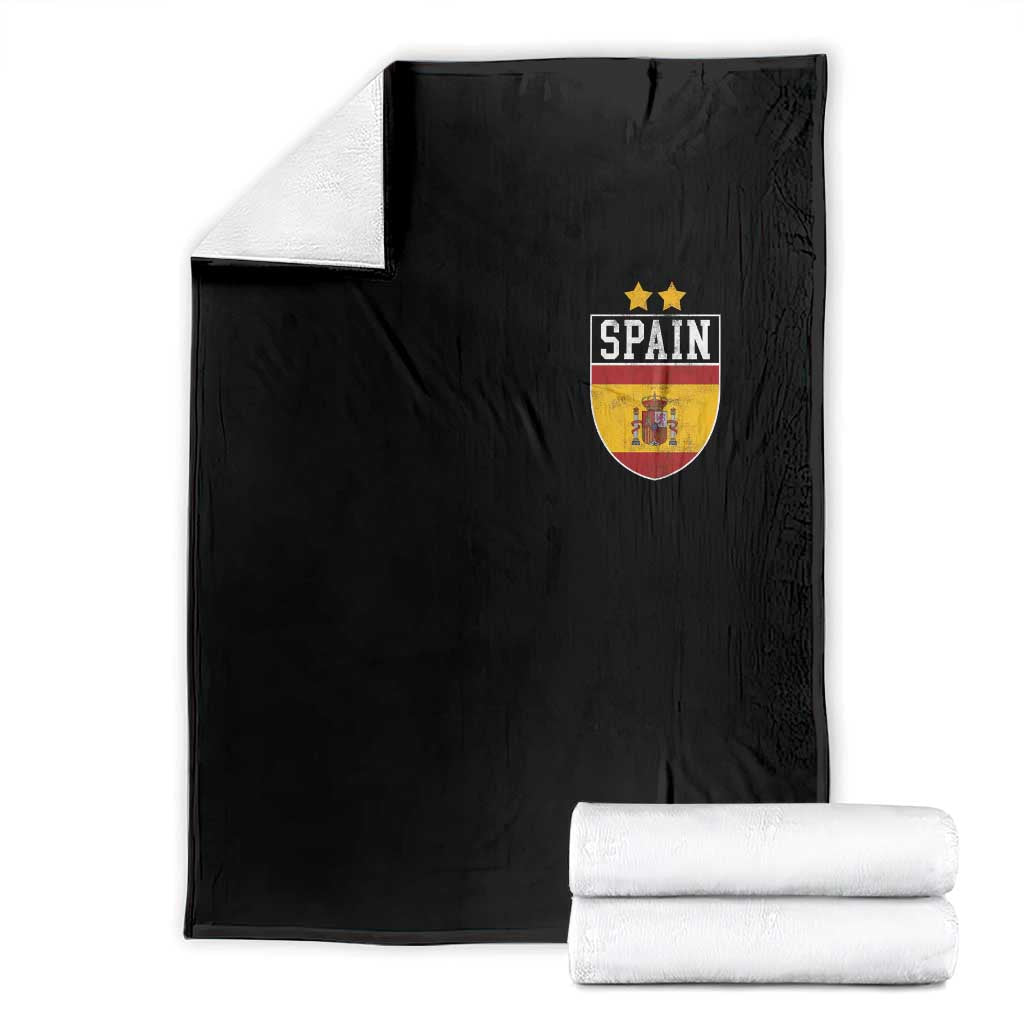 Spain 2nd Star Espana Football Crest Throw Blanket