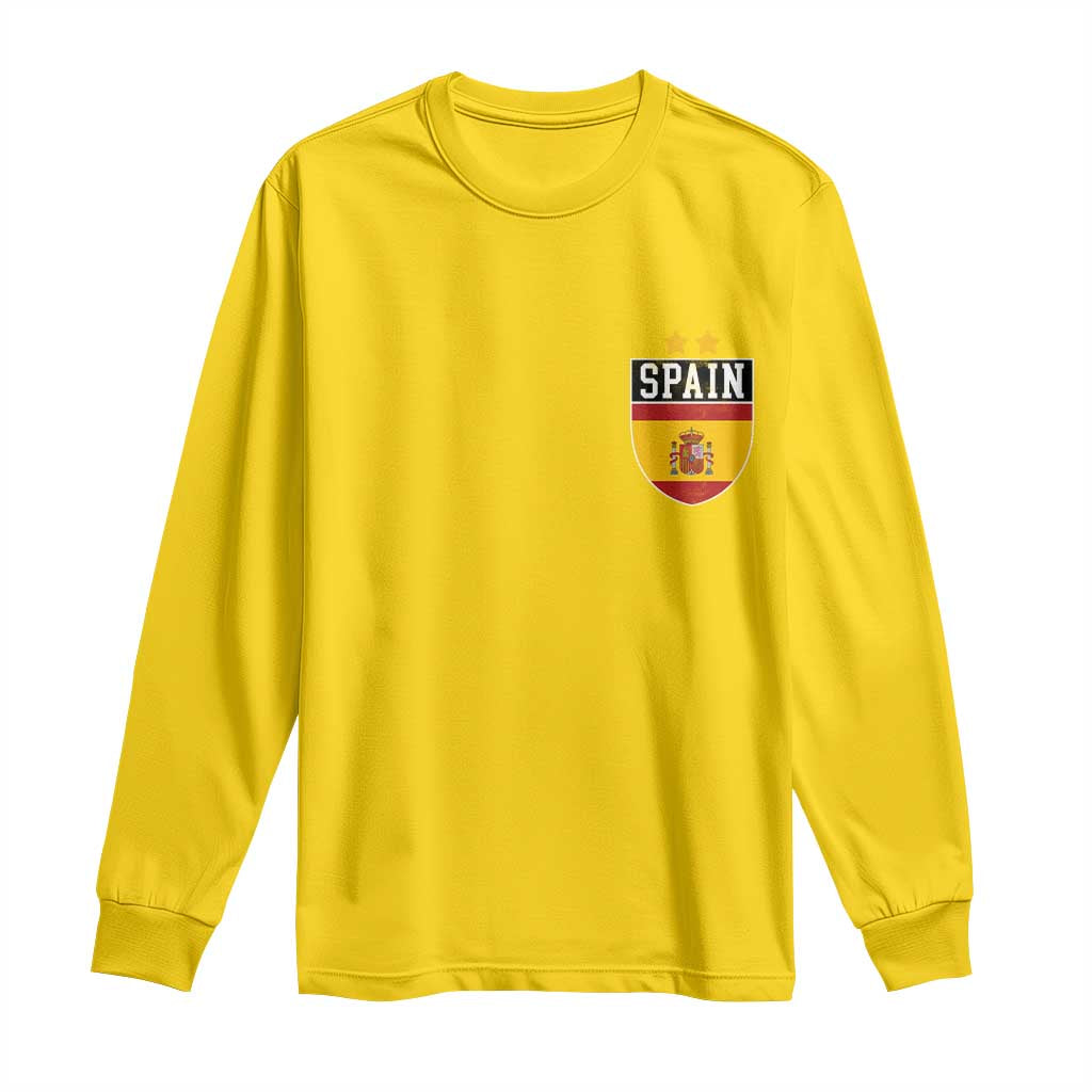Spain 2nd Star Espana Football Crest Long Sleeve Shirt