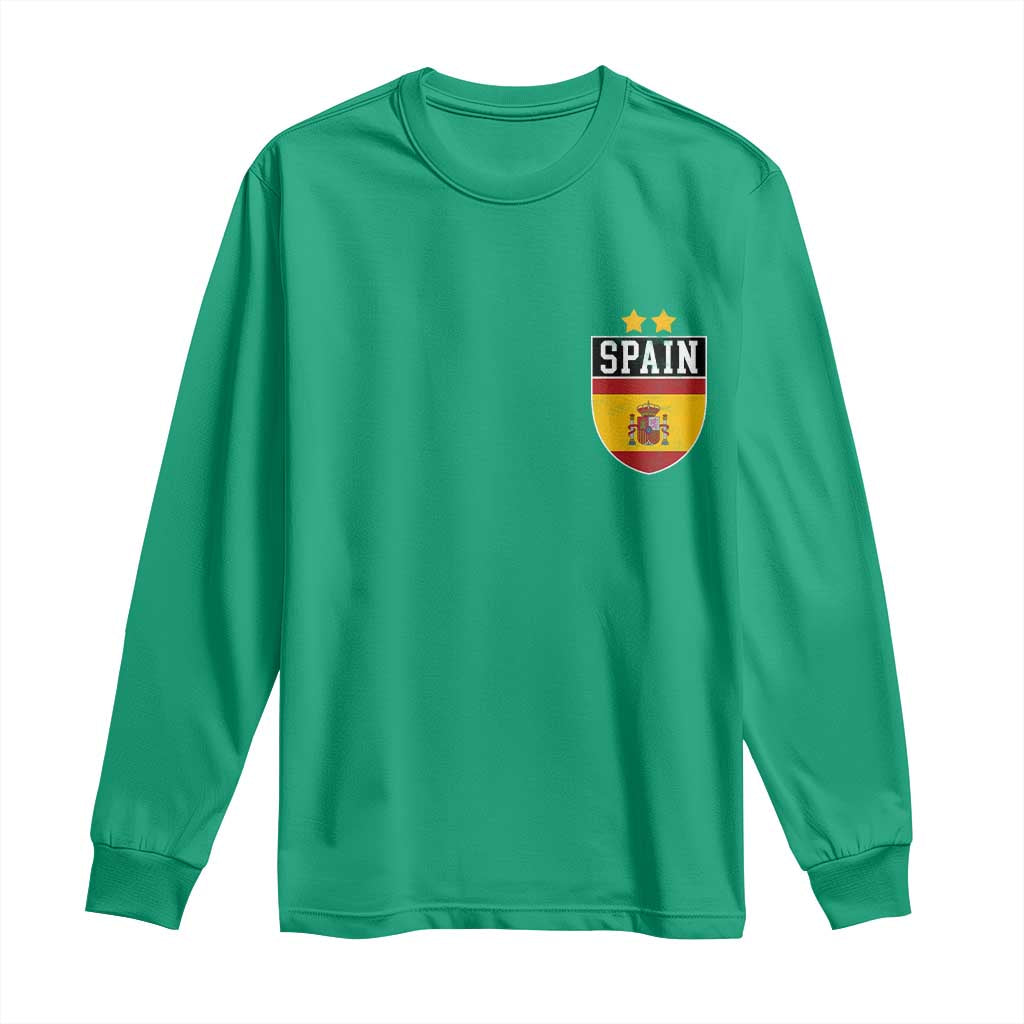 Spain 2nd Star Espana Football Crest Long Sleeve Shirt