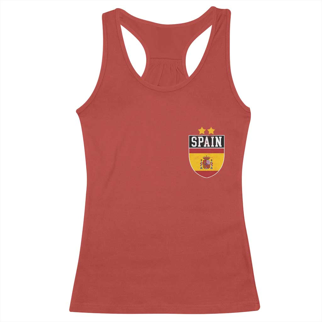 Spain 2nd Star Espana Football Crest Racerback Tank Top