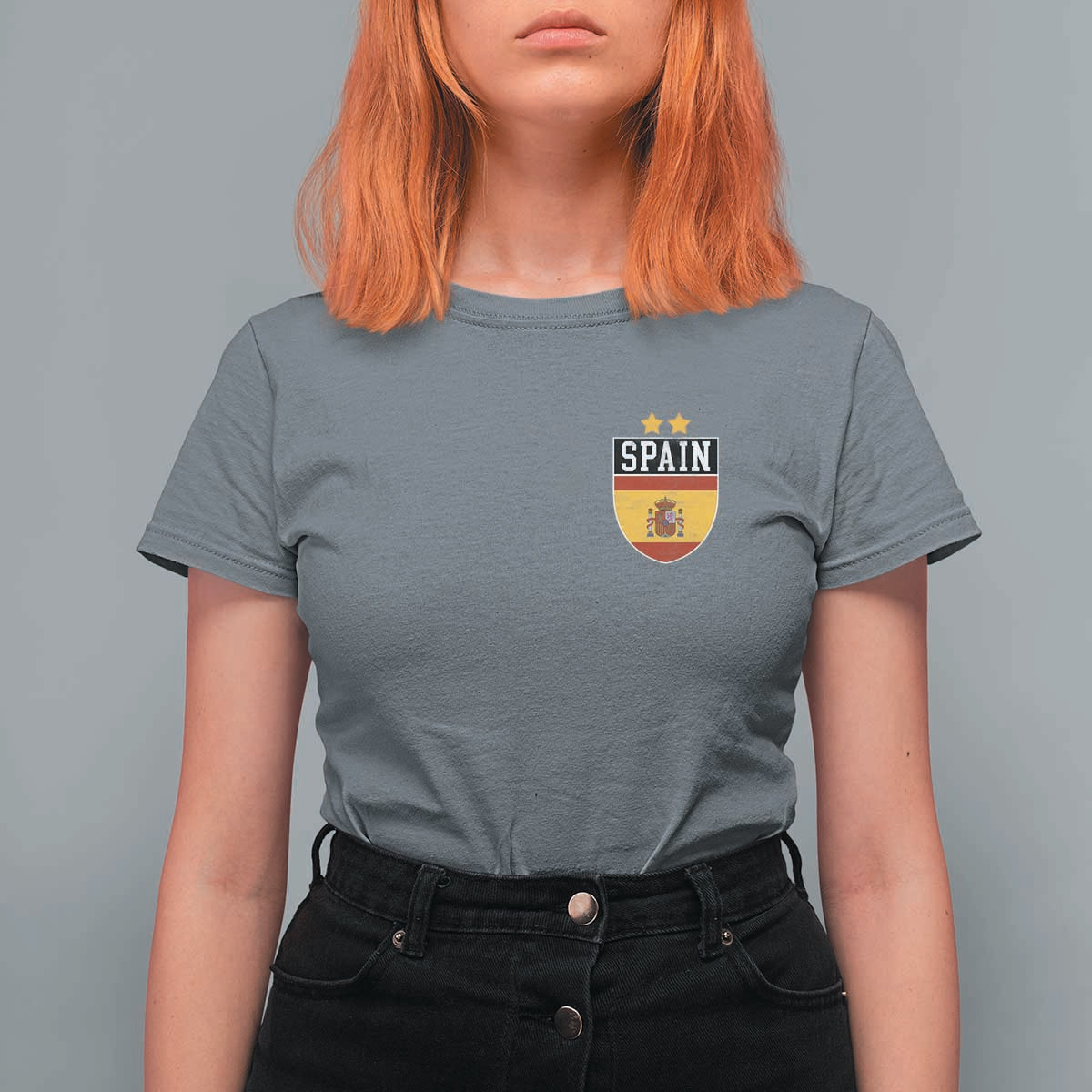 Spain 2nd Star Espana Football Crest T Shirt For Women