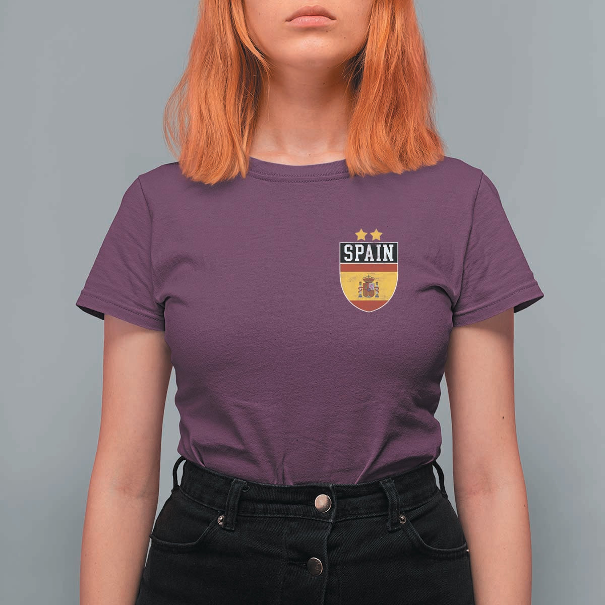 Spain 2nd Star Espana Football Crest T Shirt For Women