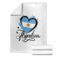 Argentina Heart Argentinian Flag Sun of May Patriotic Throw Blanket