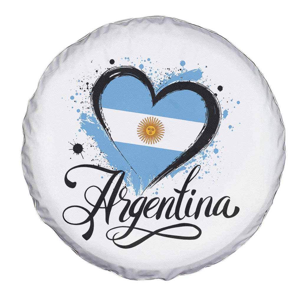 Argentina Heart Argentinian Flag Sun of May Patriotic Spare Tire Cover
