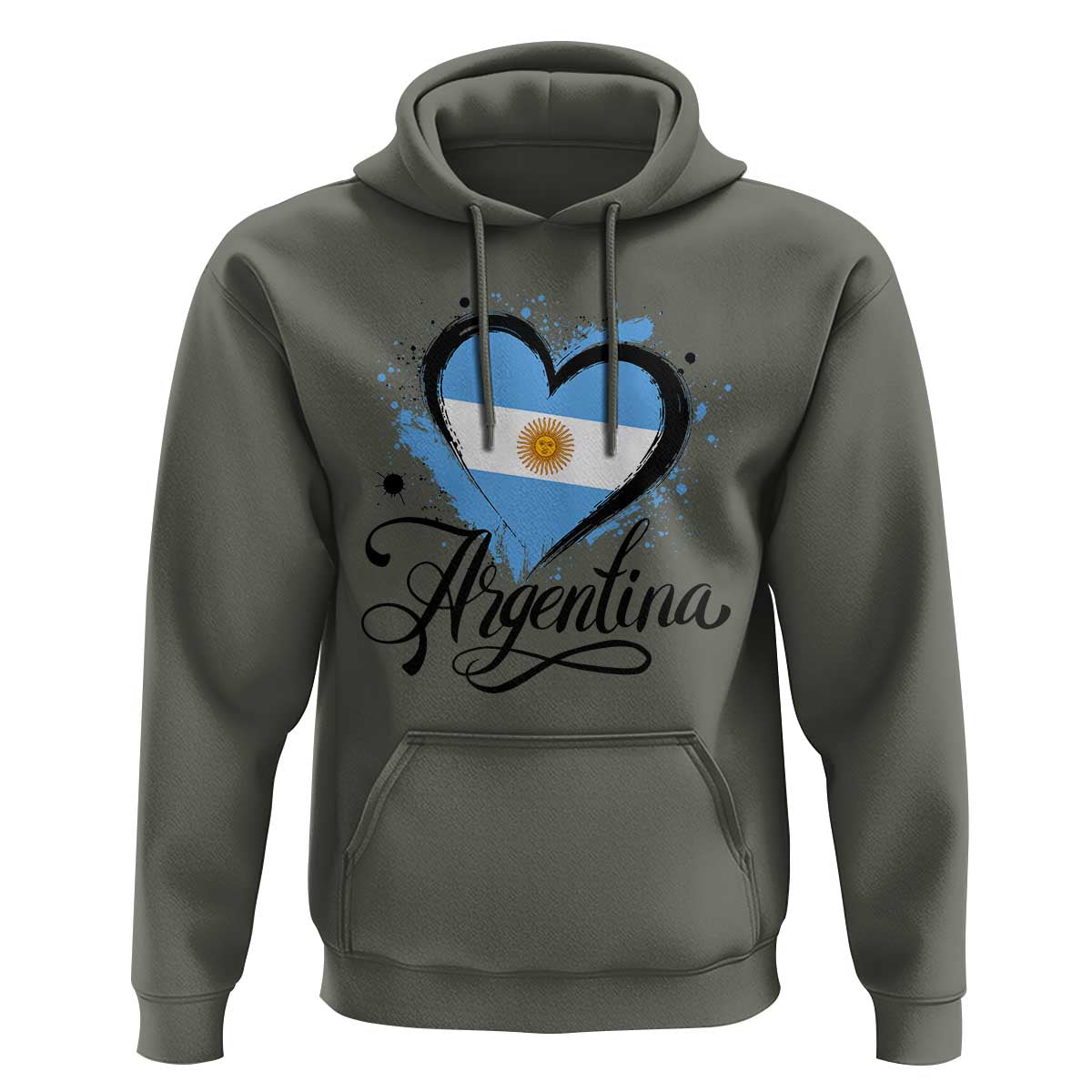 Argentina Heart Argentinian Flag Sun of May Patriotic Hoodie