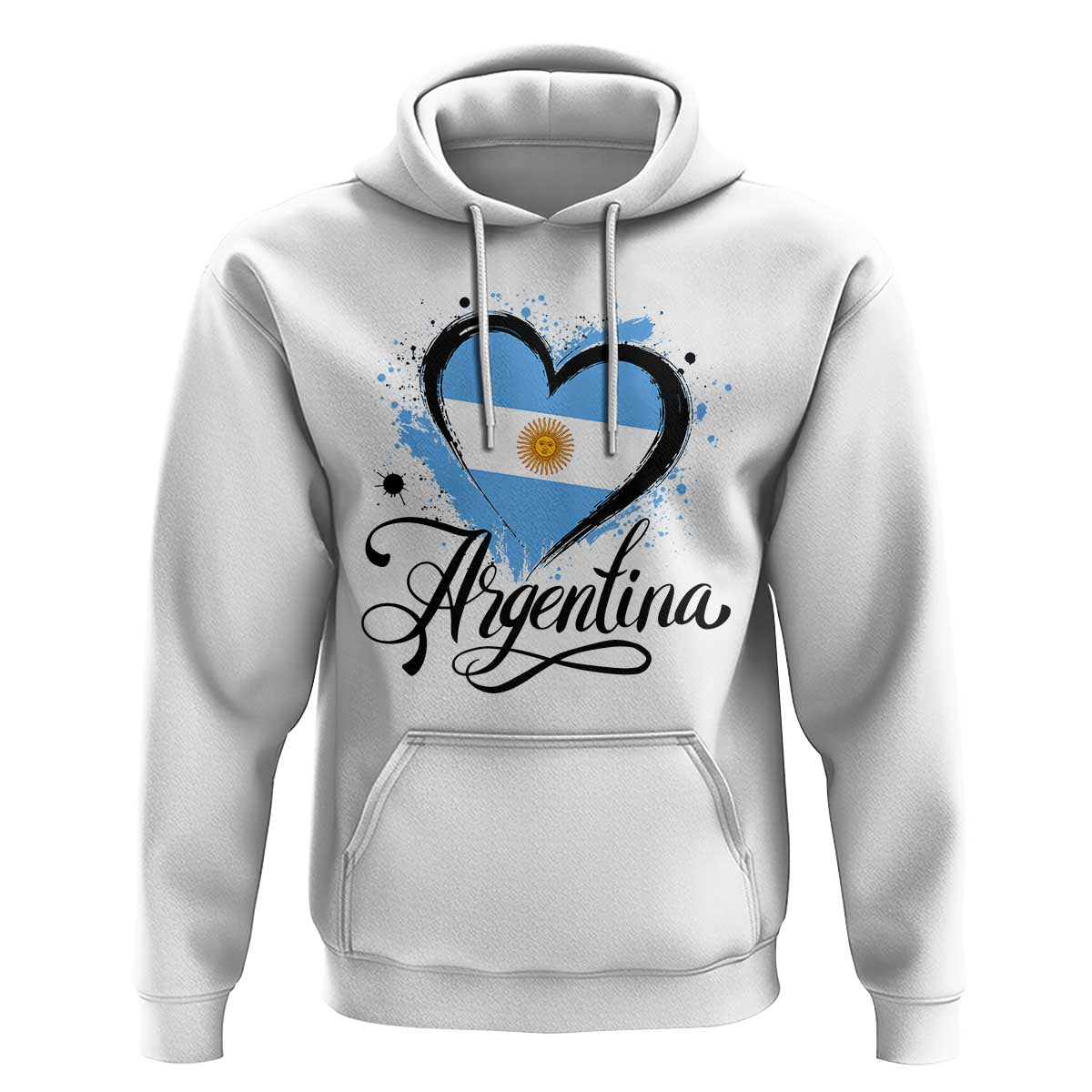 Argentina Heart Argentinian Flag Sun of May Patriotic Hoodie