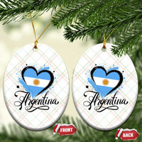 Argentina Heart Argentinian Flag Sun of May Patriotic Ceramic Ornament