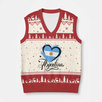 Argentina Heart Argentinian Flag Sun of May Patriotic V-Neck Knit Sweater Vest