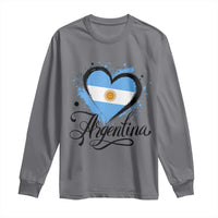 Argentina Heart Argentinian Flag Sun of May Patriotic Long Sleeve Shirt