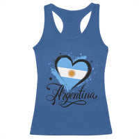 Argentina Heart Argentinian Flag Sun of May Patriotic Racerback Tank Top