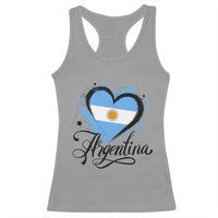 Argentina Heart Argentinian Flag Sun of May Patriotic Racerback Tank Top
