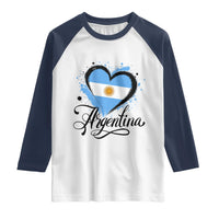 Argentina Heart Argentinian Flag Sun of May Patriotic Raglan Shirt