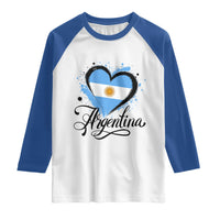 Argentina Heart Argentinian Flag Sun of May Patriotic Raglan Shirt