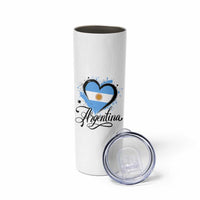 Argentina Heart Argentinian Flag Sun of May Patriotic Skinny Tumbler