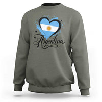 Argentina Heart Argentinian Flag Sun of May Patriotic Sweatshirt