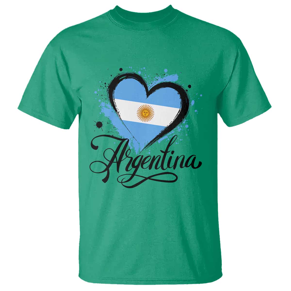 Argentina Heart Argentinian Flag Sun of May Patriotic T Shirt