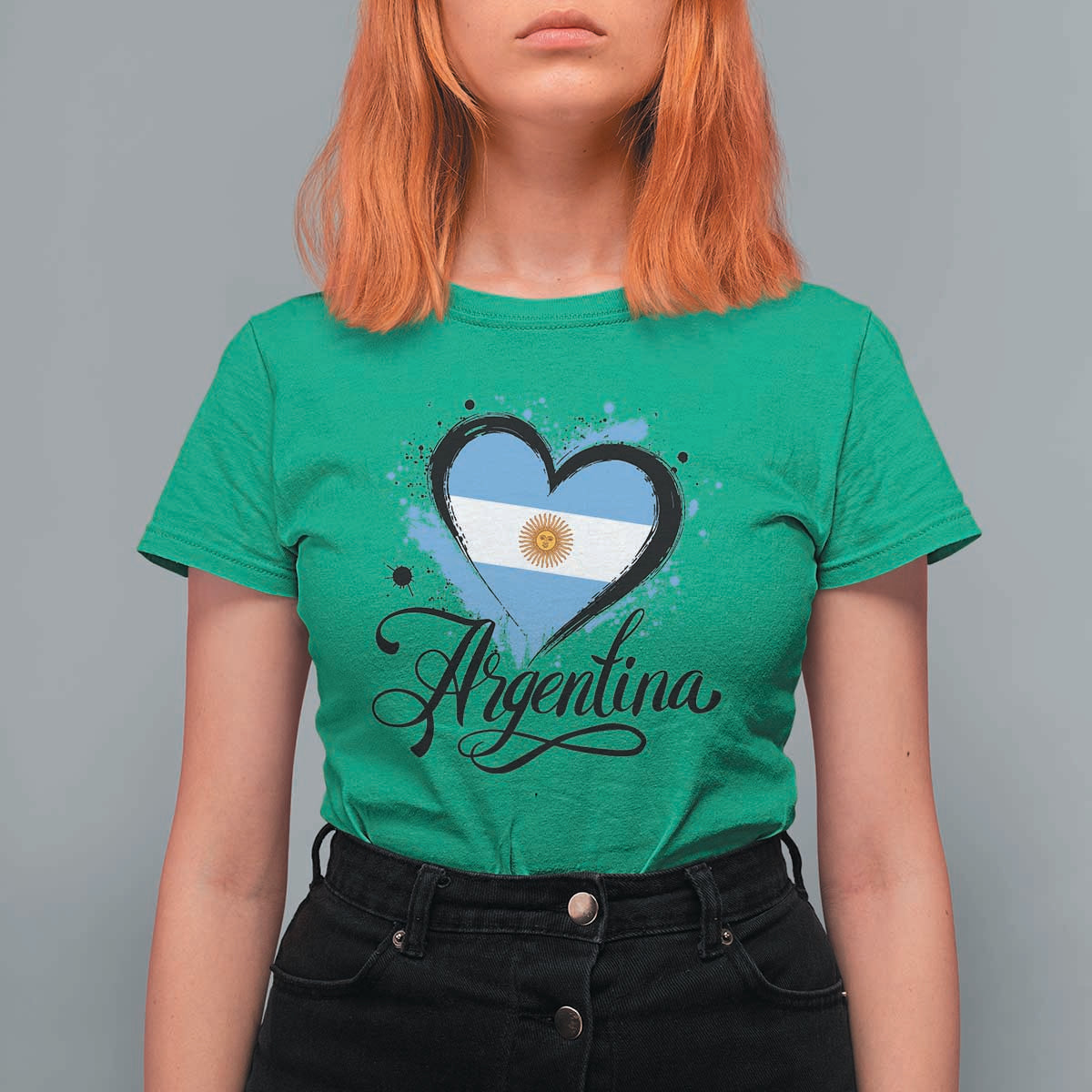 Argentina Heart Argentinian Flag Sun of May Patriotic T Shirt For Women