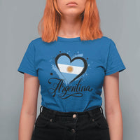 Argentina Heart Argentinian Flag Sun of May Patriotic T Shirt For Women