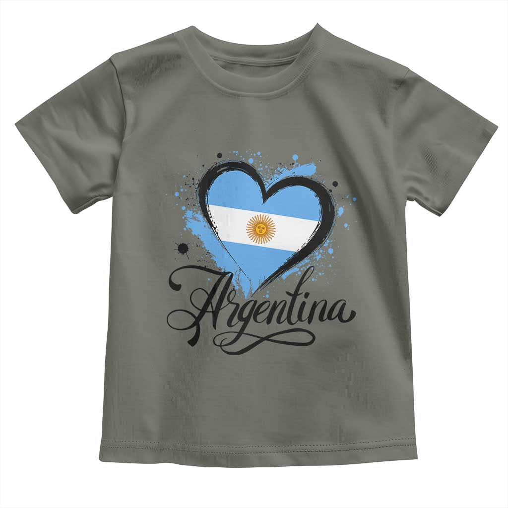 Argentina Heart Argentinian Flag Sun of May Patriotic Toddler T Shirt