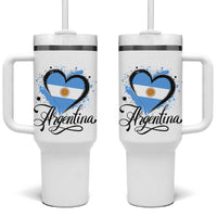 Argentina Heart Argentinian Flag Sun of May Patriotic Tumbler With Handle