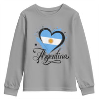 Argentina Heart Argentinian Flag Sun of May Patriotic Youth Sweatshirt