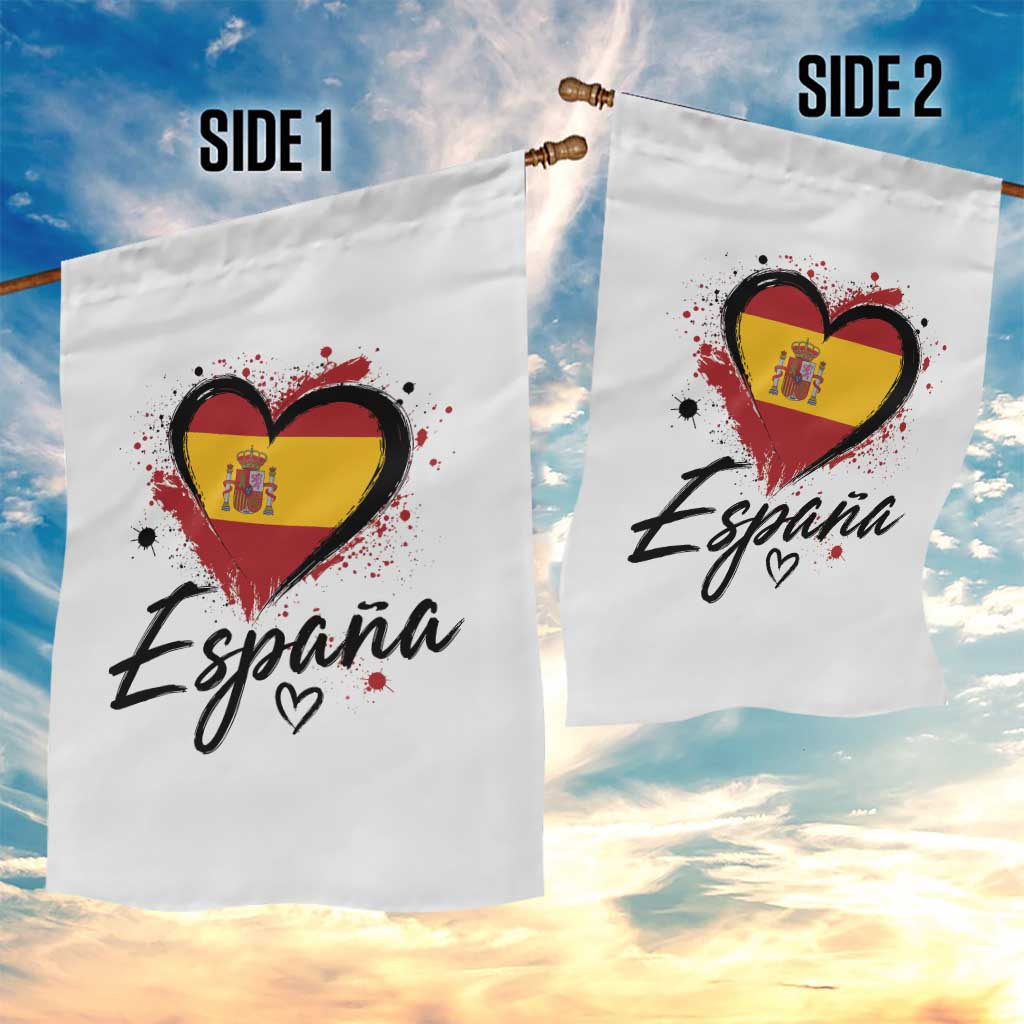 Espana Heart Spanish Flag Patriotic Spain Pride Garden Flag