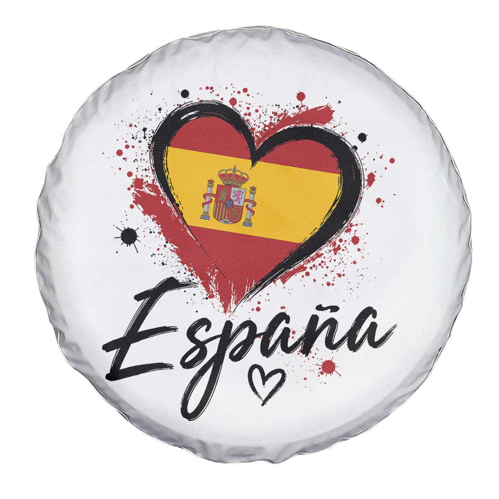 Espana Heart Spanish Flag Patriotic Spain Pride Spare Tire Cover