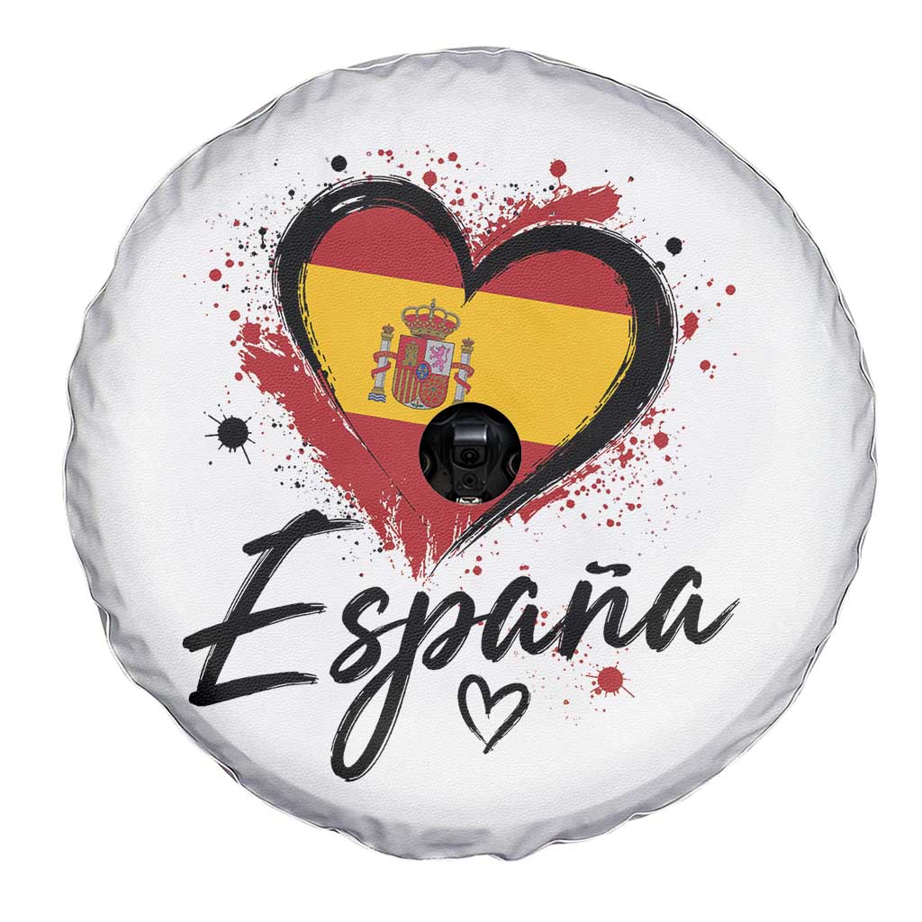 Espana Heart Spanish Flag Patriotic Spain Pride Spare Tire Cover