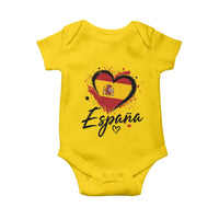 Espana Heart Spanish Flag Patriotic Spain Pride Baby Onesie