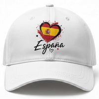Espana Heart Spanish Flag Patriotic Spain Pride Baseball Cap