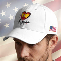 Espana Heart Spanish Flag Patriotic Spain Pride Baseball Cap