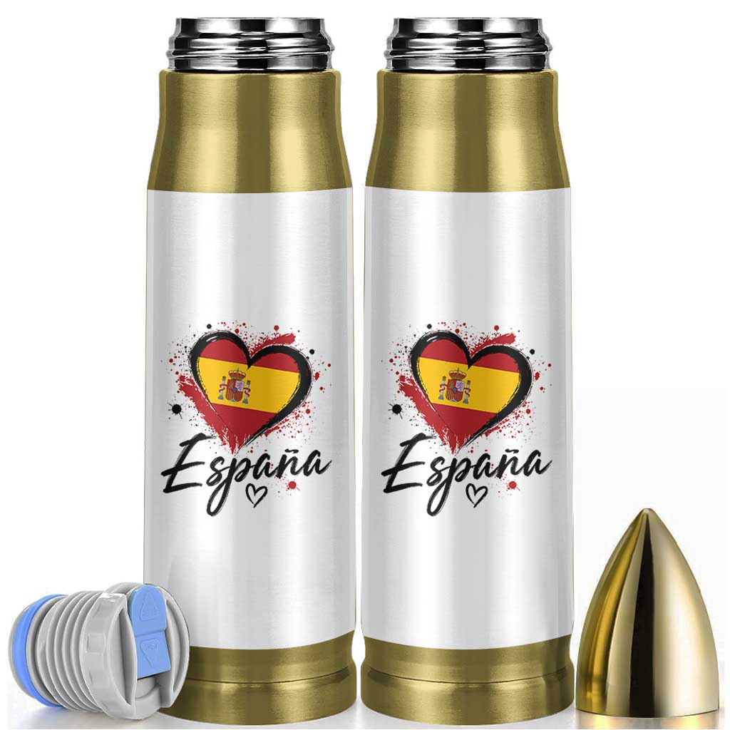 Espana Heart Spanish Flag Patriotic Spain Pride Bullet Tumbler