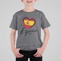 Espana Heart Spanish Flag Patriotic Spain Pride T Shirt For Kid