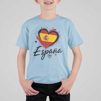 Espana Heart Spanish Flag Patriotic Spain Pride T Shirt For Kid