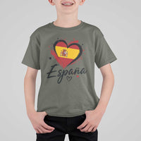 Espana Heart Spanish Flag Patriotic Spain Pride T Shirt For Kid