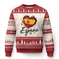 Espana Heart Spanish Flag Patriotic Spain Pride Ugly Christmas Sweater