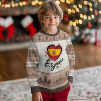Espana Heart Spanish Flag Patriotic Spain Pride Ugly Christmas Sweater