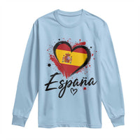 Espana Heart Spanish Flag Patriotic Spain Pride Long Sleeve Shirt