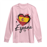 Espana Heart Spanish Flag Patriotic Spain Pride Long Sleeve Shirt