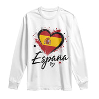 Espana Heart Spanish Flag Patriotic Spain Pride Long Sleeve Shirt