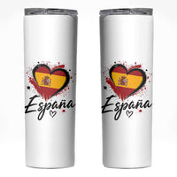 Espana Heart Spanish Flag Patriotic Spain Pride Skinny Tumbler