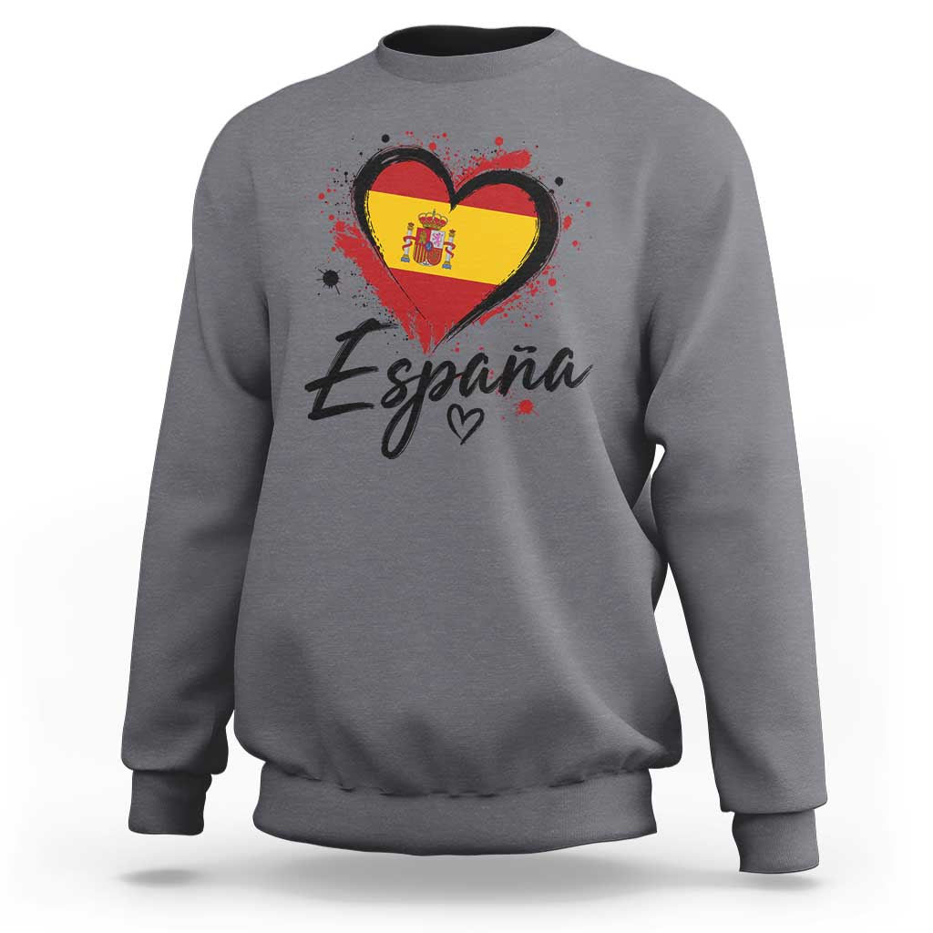 Espana Heart Spanish Flag Patriotic Spain Pride Sweatshirt