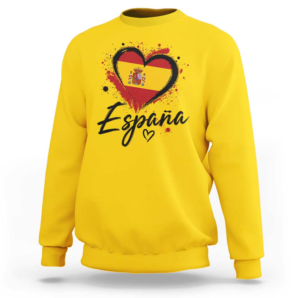 Espana Heart Spanish Flag Patriotic Spain Pride Sweatshirt