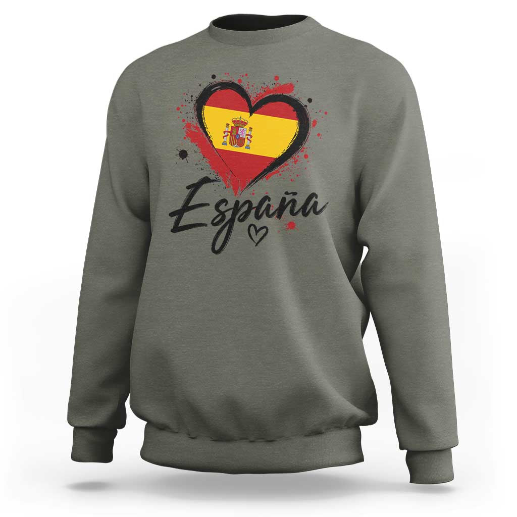 Espana Heart Spanish Flag Patriotic Spain Pride Sweatshirt